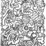 Artistic coloring page for adults