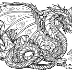 Dragon art coloring page