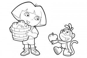 Dora coloring pages 023