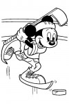 Mickey Mouse playing icehockey