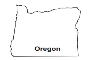 State Oregon coloring map