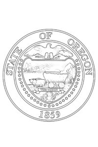 State of Oregon 1859 coloring sheet